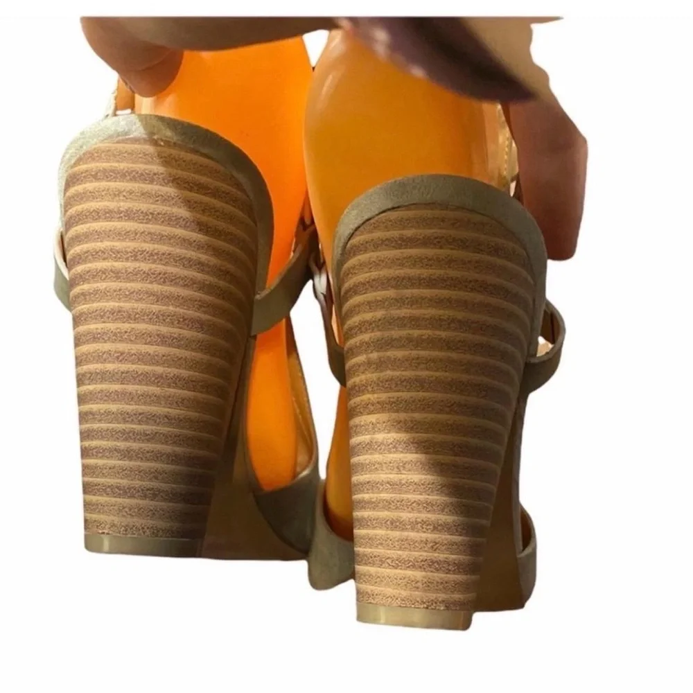 Pierre Hardy White, Blue & Orange Colorblock Platform Sandals - Picture 2 of 4